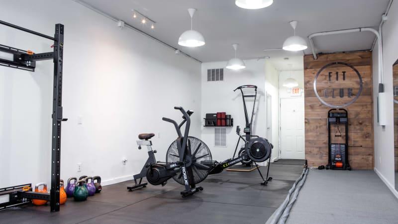 Our personal training studio is perfect for a safe one on one session to keep you in shape!